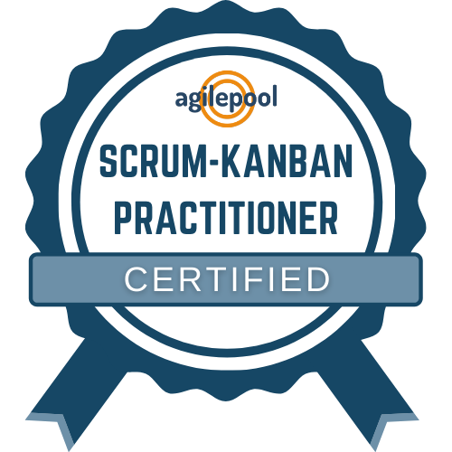 Scrum and Kanban certification badge